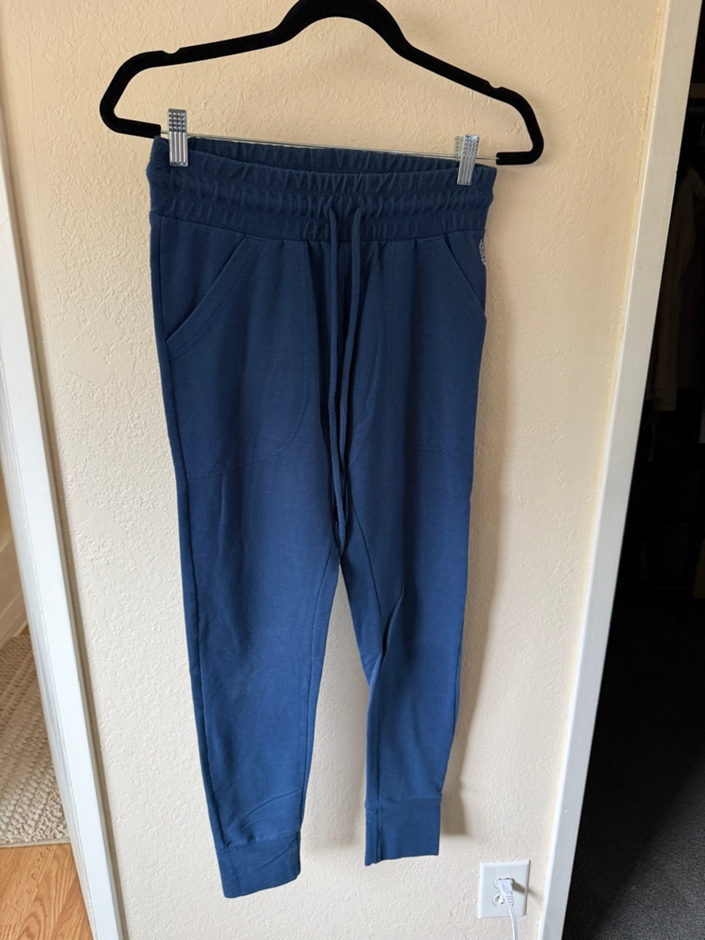 Free People Navy Drawstring Jogger Pants